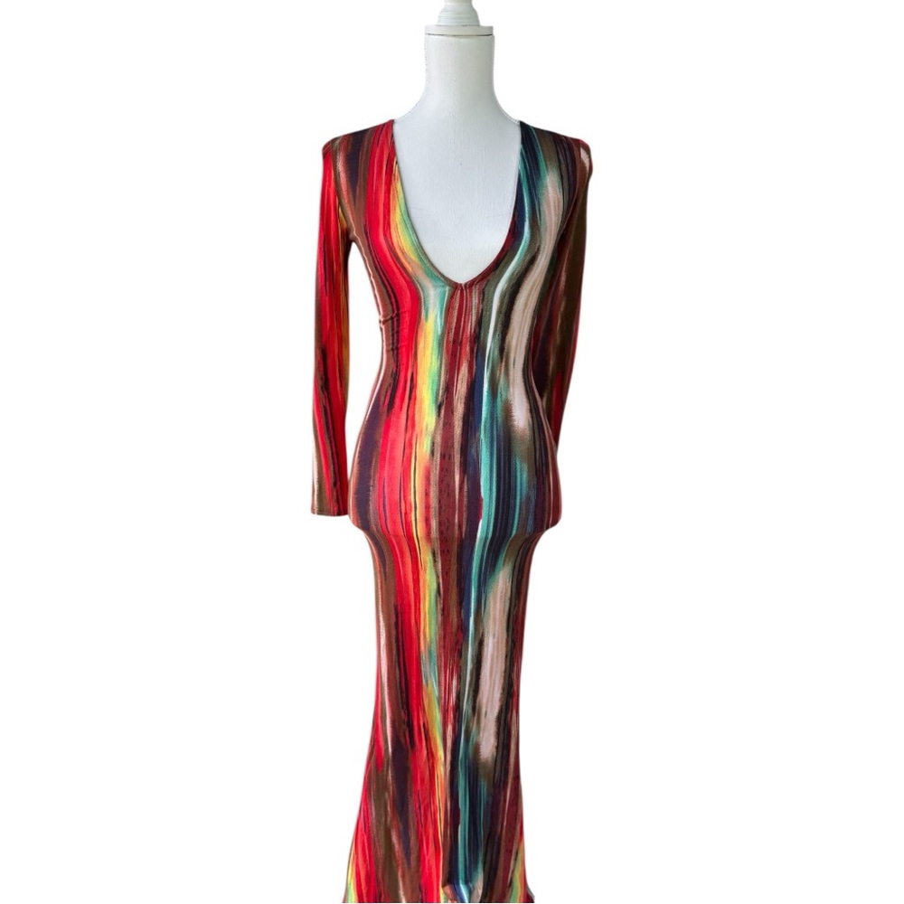 Viral fashion nova multicolor maxi dress